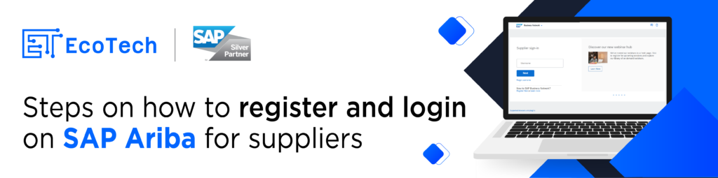 Steps on how to register and login on SAP Ariba for suppliers